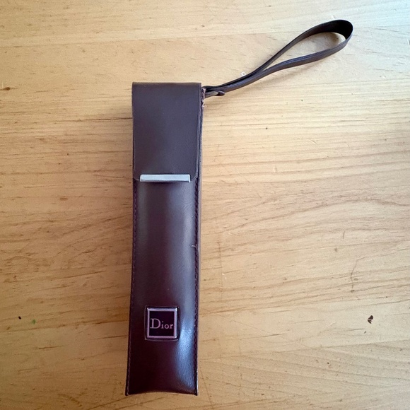 Vintage Dior Christian Folding Umbrella- brown slightly used - Picture 1 of 9